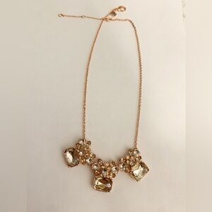 Banana Republic Rose Gold Butterly Gem Charm Statement Necklace Adjustable